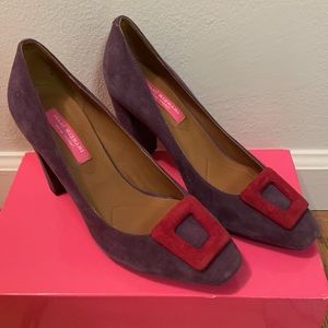 Dark Purple Suede Heels